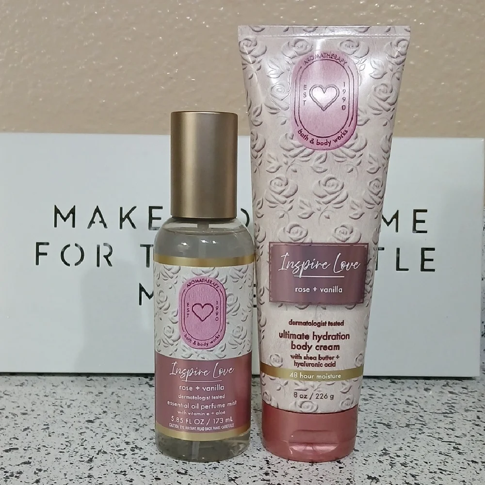 🌸Rose & Vanilla Aromatherapy Body Cream and Mist Set